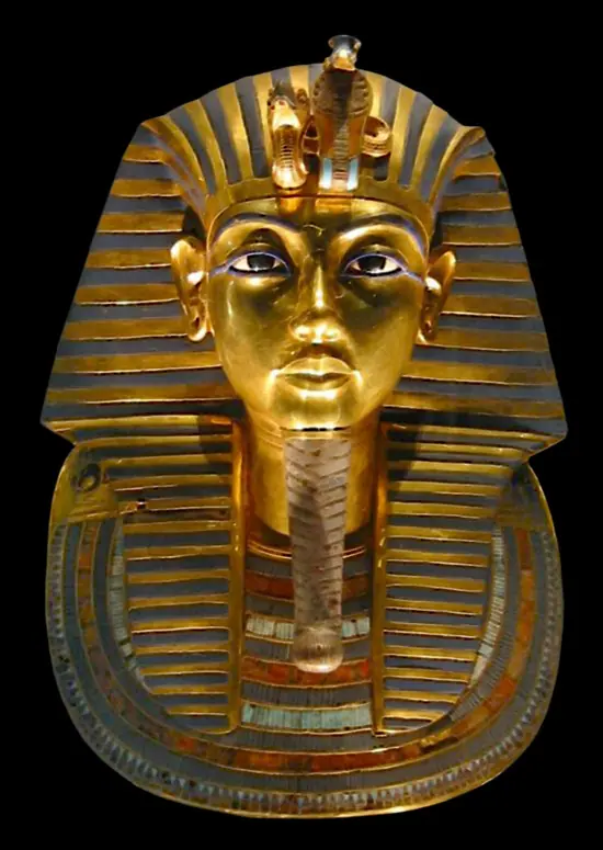Funerary mask of Tutankhamun by Unknown (Tutankhamun funerary workshops)