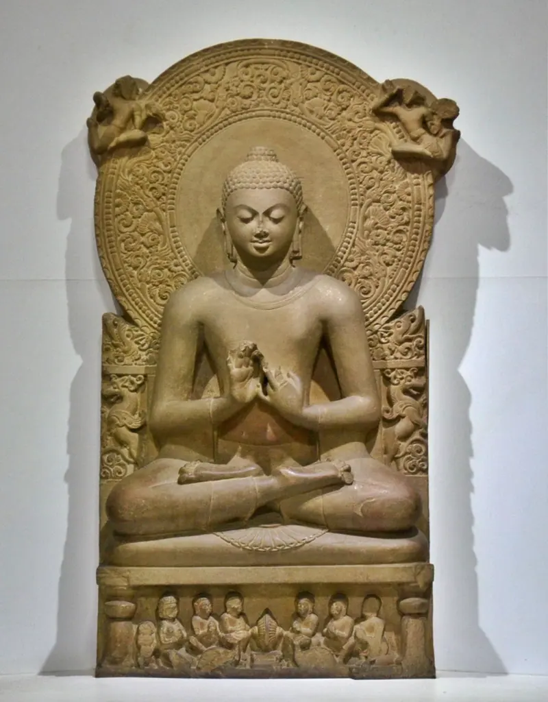 Sarnath seated Buddha type by Unknown (Sarnath sculptors)